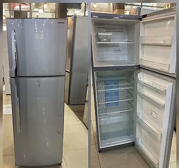 2 qapılı Toshiba Soyuducu Satılır, rəng - Gümüşü, Təkərli