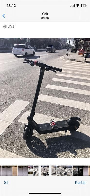 elektrikli skuturlar: Elektrik skuter – qara rəng, yığcam və şəhər üçün ideal — 2