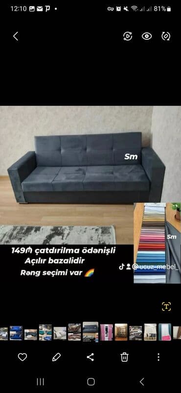 ikinci əl kunc divanlar: Divan, Qonaq otağı üçün, Parça, Bazalı, Açılan, Kitab — 2