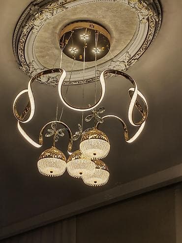 bez parca: Led Çılçıraq, 4 və daha çox lampa, Metal — 2