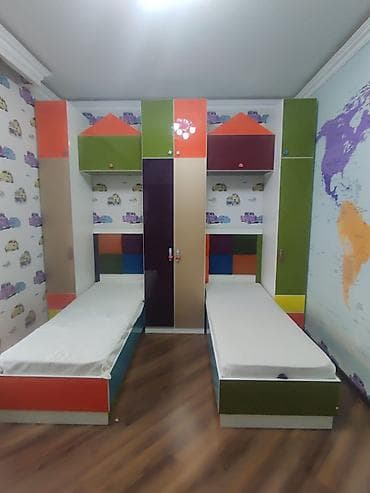 madeyra genc odasi: Oğlan və qız üçün, İşlənmiş, 2 təknəfərlik çarpayı — 3