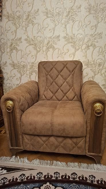 açilan divan: 3-lü yumşaq mebel dəsti: 1 divan + 2 kreslo - Rəng: isti — 3