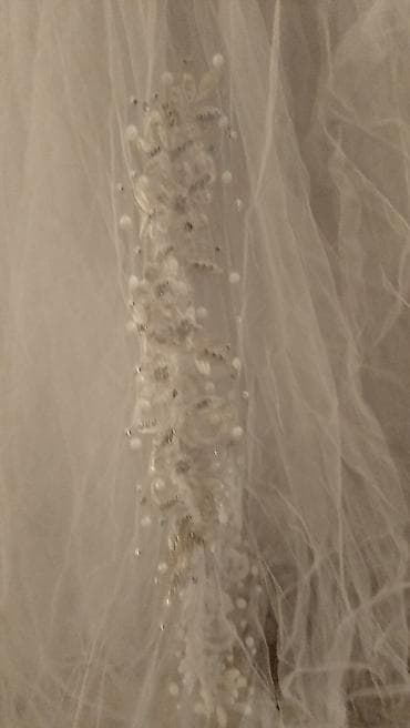 Свадебные платья и аксессуары: Lüks gəlinlik paltarı - Rəng: saf ağ - Siluet: A-formalı/bal paltarı — 2