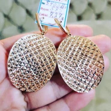 750 əyar qızılın alış qiyməti: Sırğa, Sarı qızıl, 585 Əyar, 727 g — 5