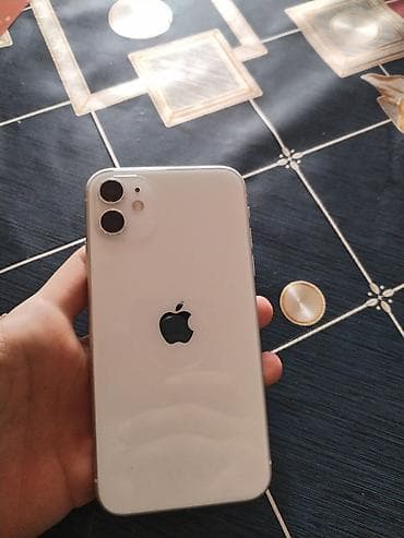 IPhone 11, 128 GB, Ağ, Zəmanət, Simsiz şarj, Face ID