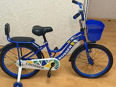 teker velosiped: Uşaq velosipedi – Crosser, mavi rəngdə - Çərçivə: aşağı enişli, polad — 1