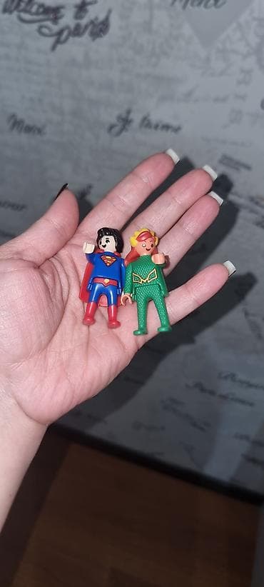 rengli saclar: Kinderjoy Super men super women Uşaq üçün fiqur dəsti – 2 ədəd - — 1