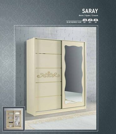 шкаф купе с подсветкой: Yeni, Kupe, Düz dolab, Qarderob, paltar dolabı, Türkiyə — 1