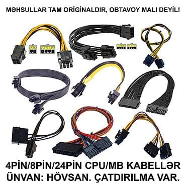 2ci el planset: 4/6/8/12/24pin/Molex/SATA Kabellər SAYLA ALANA VƏ USTALARA TOPDAN — 10