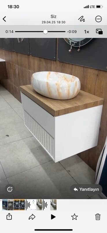 moydadır sederek: Bu dəbli vanna otağı dəsti, müasir dizaynı ilə seçilir. Dəstə güzgülü — 20