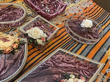 xonca şekilleri: Xonça dəsti – nişan və toy üçün dekorativ təqdimat qabları - — 3