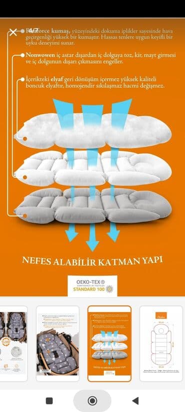 kolyaskalar: Kolyaska ucun ortopedik dosek satilir.Çox az istifade olunub — 3