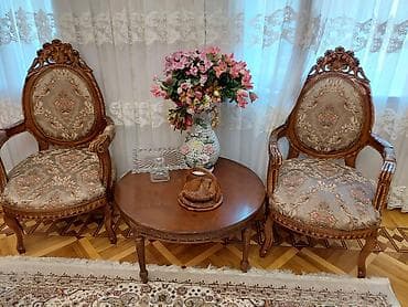 boru: Klassik üslubda mebel dəsti - Tərkib: 1 divan, 2 kreslo, 1 orta masa — 2