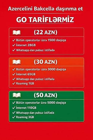 Operatoru dəyişmək istəyənlər üçün tarif seçimləri Bakcell GO