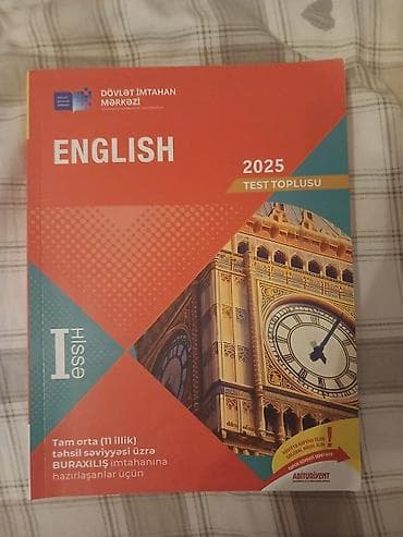 CD, DVD disklər və kassetlər: İngilis dili Testlər 11-ci sinif, DİM, 1-ci hissə — 1