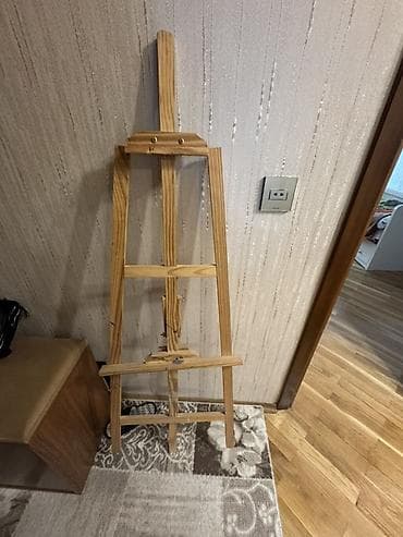 taxta dəzgah: Taxta rəssam molberti.yaxşı vəziyyəydə - Material: təbii ağac (şam — 2