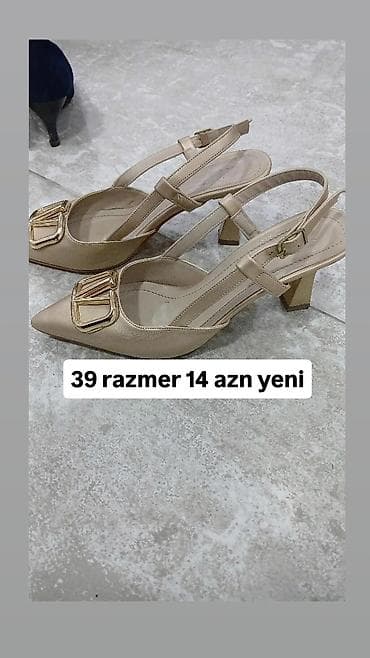 ayaqq: Məhsul: Qadın klassik açıq dabanlı tufli (slingback) - Razmer: 39 - — 2