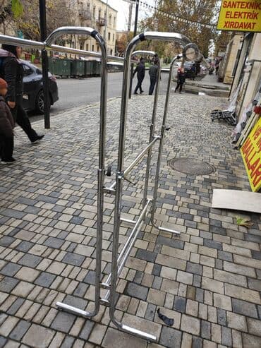 veşılka: Paslanmayan poladdan ikiqat asılqan/stand - Material: xromlu — 3