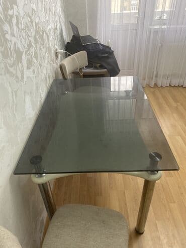 metbex stol: Mətbəx masası, İşlənmiş, Açılmayan, Şüşə, Dördbucaq masa — 2
