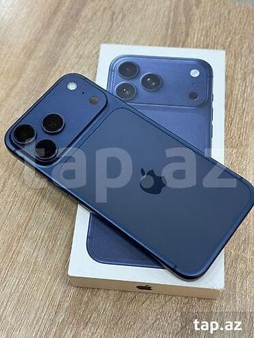 15 pro yd: IPhone 17 Pro Max, 256 GB, Göy, Zəmanət, Kredit, Barmaq izi — 1