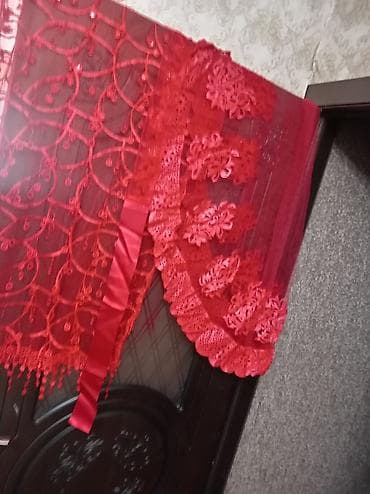 Xonça: Qırmızı krujeva toy dəsti – gəlin üçün - Rəng: parlaq qırmızı - — 6