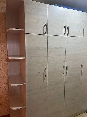 kunc divan metbex ucun: 6 qapı, Bej, Taxta, Açılan, Düz dolab — 1