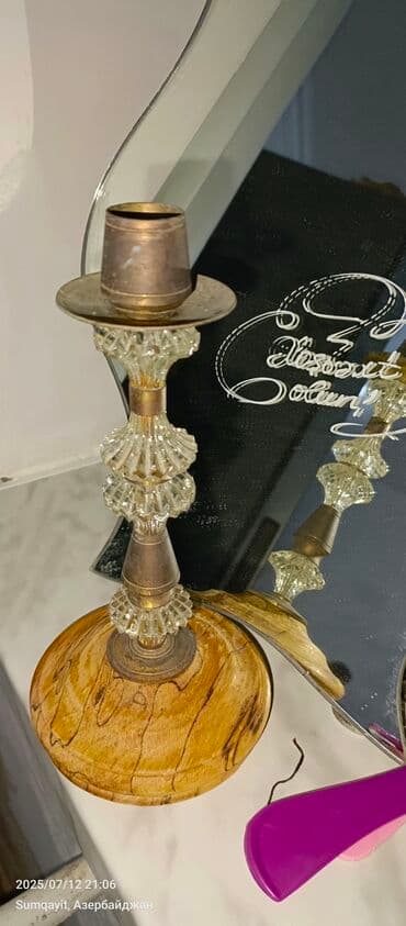 şamdan al: Məhsul: Dekorativ şamdan dəsti - Dəst: 5 ədəd tək şamdan + 1 ədəd — 5