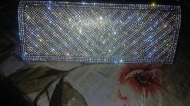 bijuteryalar: Zərif axşam klatçı – kristal daşlarla tam örtülü - Forma: düzbucaqlı — 8