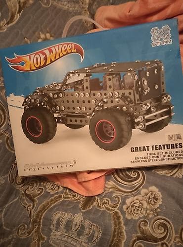 dəmir pullar: Hot Wheels STEAM metal konstruksiya dəsti – off-road jeep modelı — 1
