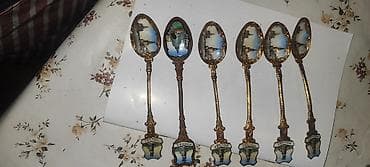 Kolleksiya üçün dekorativ qaşıq və çəngəl dəsti - 6 ədəd suvenir