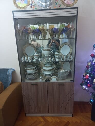 Qonaq otağı mebel dəsti - Material: laminat/DMF kombinasiya, ağac