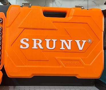 kreditle drel: SRUNV 216 hissəli universal alətlər dəsti - Narıncı möhkəm plastik — 1