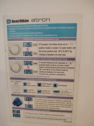 azbez şifir: DemirDöküm Atron divar tipli qaz kombi - Brend/model: DemirDöküm — 3