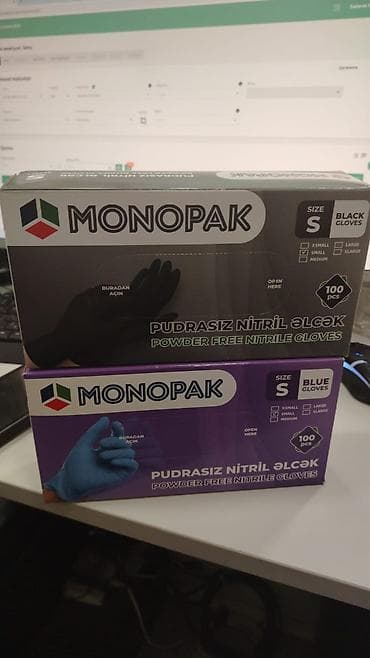 robot əlcək: MONOPAK birdəfəlik əlcəklər Məhsul növləri: - Pudralı lateks əlcək — 3
