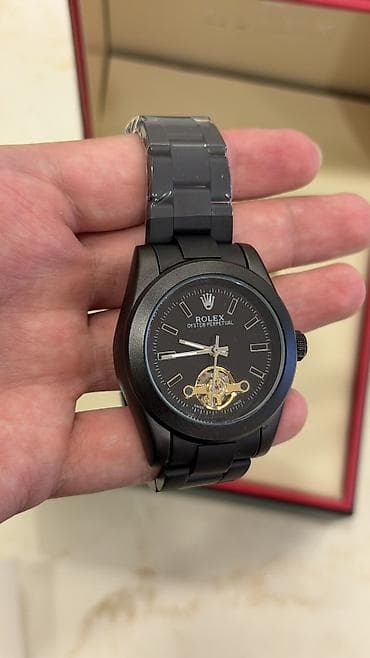 oyster saat: Yeni, Qol saatı, Rolex, rəng - Qara — 4