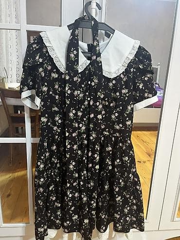 pul qabı: Qadın paltarları dəsti 1) Qara mini don - Uzunqol, düz kəsim - — 2