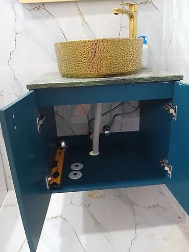 1 kub taxta: Az iwlenmiw moydadir mermerden - Üstdan quraşdırılan qızılı rəngli — 2