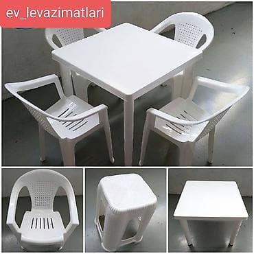 masa transformatoru: Balkon üçün, Yeni, Açılan, Kvadrat masa, 4 stul — 4