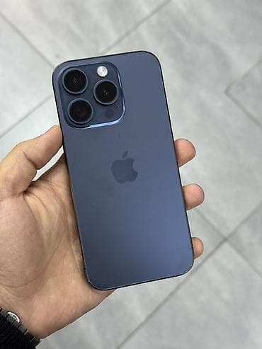 iphone 15 dubay: IPhone 15 Pro, 128 GB, Blue Titanium, Zəmanət, Face ID — 1