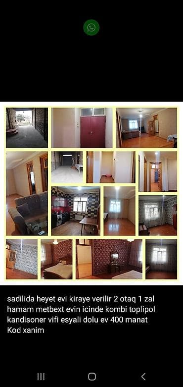 sumqayıtda kirayə: Sədlidə həyət evi kirayə verilir. - Plan: 2 otaq + 1 zal - Hamam və — 1