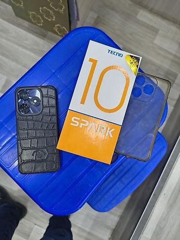 Tecno Spark 10 4G, 128 GB, rəng - Qara, Sensor, Barmaq izi, İki sim kartlı