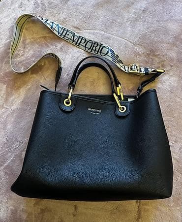 termo çantalar: Emporio Armani qadın çantası (ORIGINAL) - Rəng: qara, xırda — 1