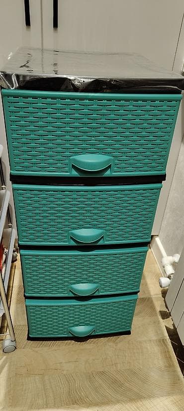 metbex skafi: Plastik şkaf – 4 çekmecəli42*38*93 42*38*93 - Material: möhkəm plastik — 4