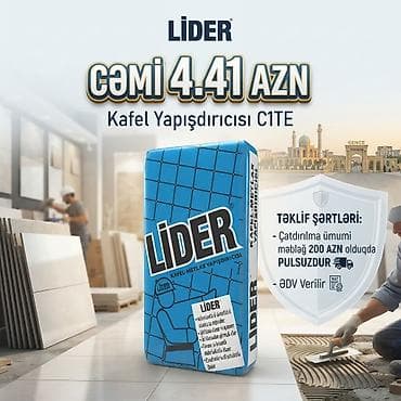Keramika yapışdırıcıları: LİDER Kafel Yapışdırıcısı C1TE – kafel və metlax üçün yapışdırıcı — 1