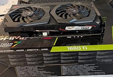 keys kompyuter: Videokart MSI GeForce GTX 1660 Ti, 6 GB, İşlənmiş — 2