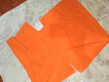 kapri şalvar: Narıncı rəngli qadın şalvarı - Model: düz kəsim, geniş balaq - Rəng — 1