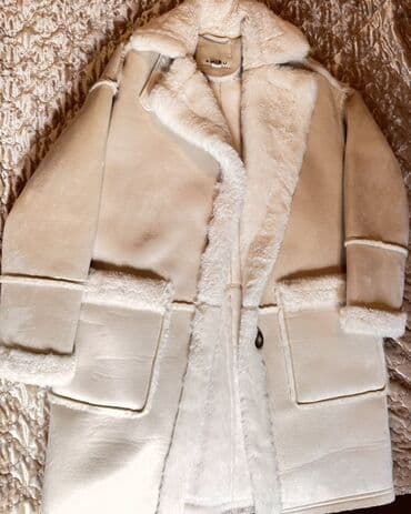 женские шубы турецкого производства: Palto, M, rəng - Bej — 1