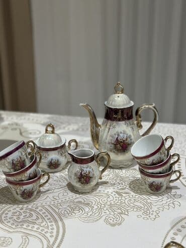 nabor: Çay dəsti, rəng - Ağ, Farfor, 6 nəfərlik — 1