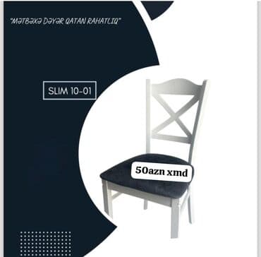 Mətbəx üçün, Yeni, Qatlanmayan, Stul