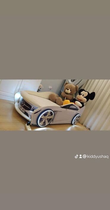 двухъярусная кровать машина: Новый, Односпальная кровать, Без подьемного механизма, С матрасом, Без выдвижных ящиков, Азербайджан — 8